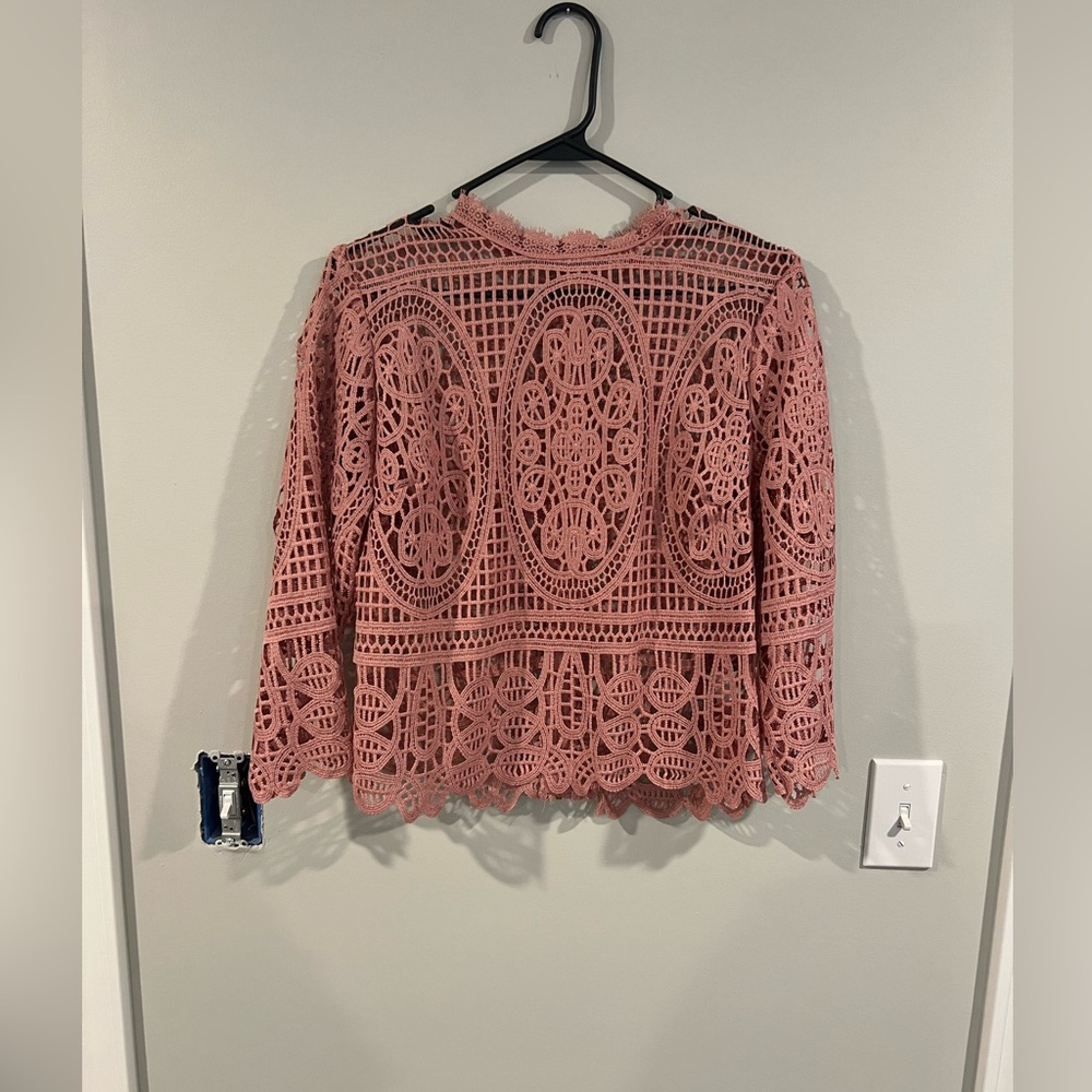 Pink Lace Blouse